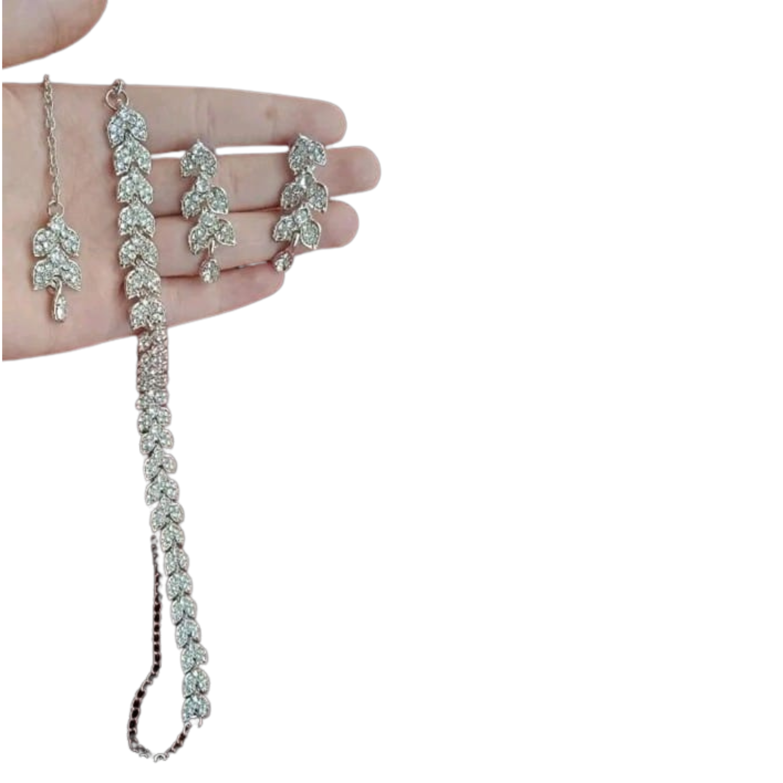 LuxeShine® Rhodium Plated Austrian Diamond Jewellery Set for Women - Image 5